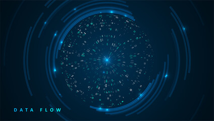 Abstract big data visualization. Big data code representation. Graphic concept for your design