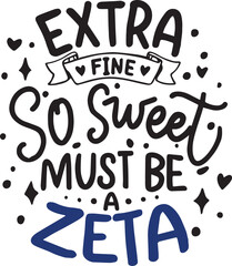 A zeta girl with a sweet personality Vector