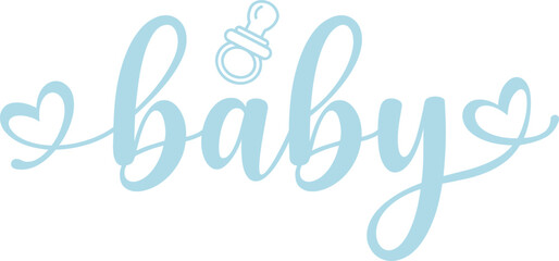 Baby typography design on plain white transparent isolated background for card, shirt, hoodie, sweatshirt, apparel, tag, mug, icon, poster or badge © AllYearRoundDesigns