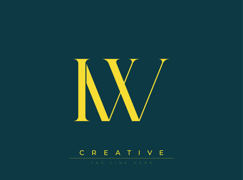 IW Creative Luxury Logo. This logo crafted for creative branding and luxury business identity. Ideal for boutique fashion labels, premium stationery, corporate mark, and marketing materials.
