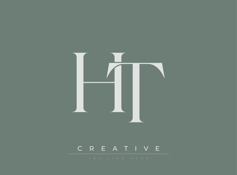 HT Creative Luxury Logo. This logo crafted for creative branding and luxury business identity. Ideal for boutique fashion labels, premium stationery, corporate mark, and marketing materials.