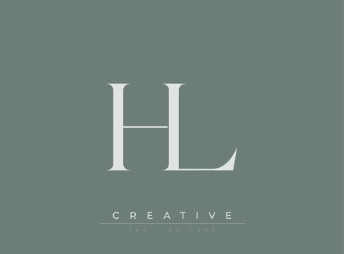 HL Creative Luxury Logo. This logo crafted for creative branding and luxury business identity. Ideal for boutique fashion labels, premium stationery, corporate mark, and marketing materials.