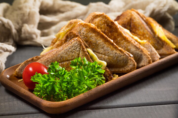 Grilled cheese sandwich.