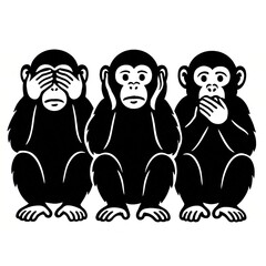 three wise monkeys