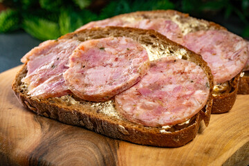 Sandwich with cold cuts.