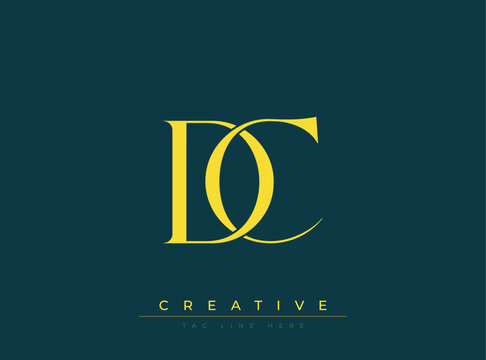 DC Creative Luxury Logo. This logo crafted for creative branding and luxury business identity. Ideal for boutique fashion labels, premium stationery, corporate mark, and marketing materials.