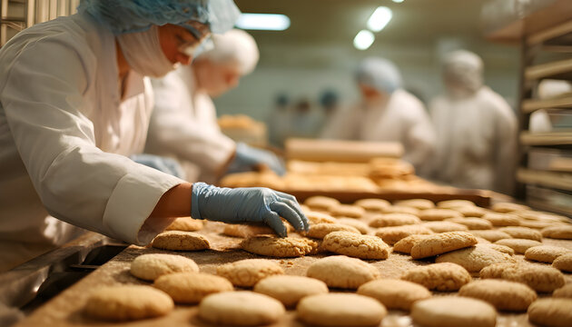 Cookie making factory bakery fresh cook biscuit