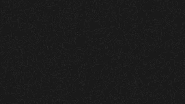 Dark mode animated topographic map lines flowing seamlessly on a deep gray background abstract motion graphic