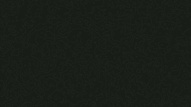 Dark abstract topographic map lines slowly animating creating a subtle tech background pattern in seamless motion