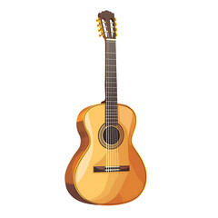 Obraz premium Classic Acoustic Guitar Vector Art Illustration