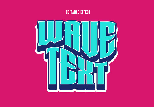 Bold Flow Wave Text Effect