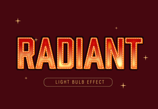 Light Bulb Text Effect