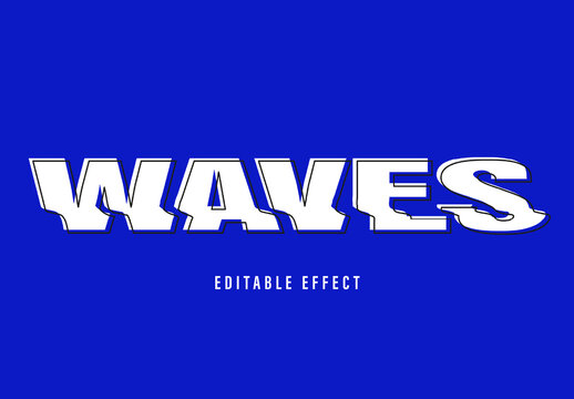 Outline Wave Text Effect