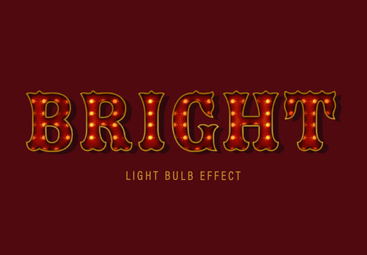 Light Bulb Text Effect