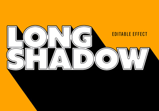 Bold Outline Shadow Text Effect