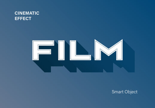 Long Shadow Cinematic Text Effect