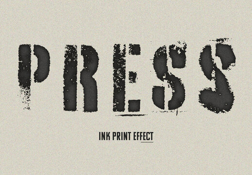 Ink Print Text Effect