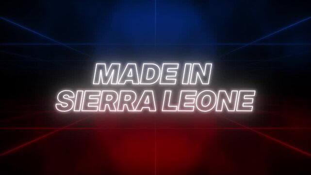 Made in Sierra Leone Text Retro Style