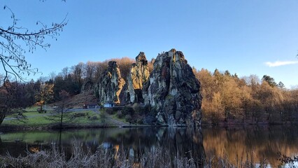 externsteine,  sandstone rock formation