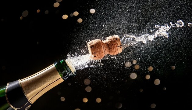 Celebratory Burst A Champagne Cork Bursts Forth With Effervescence Spewing A Frothy Explosion Of Celebratory Energy Capturing A Moment Of Joyous Release And Marking Special Occasions