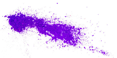 Freeze motion of color powder exploding on 
transparent background.	