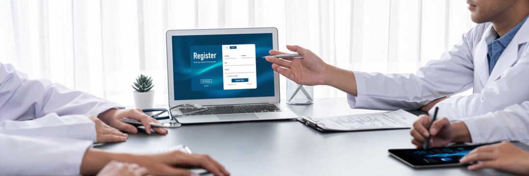 Online registration form for brisk form filling on the internet website