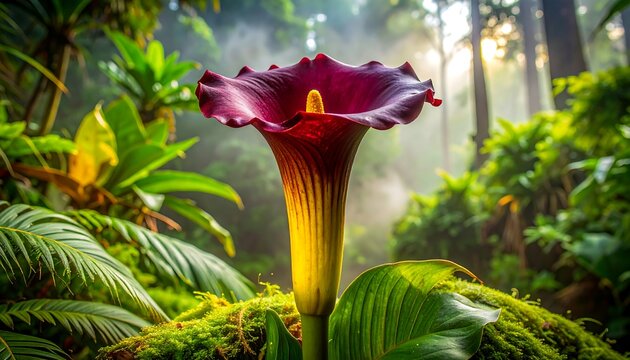 Giant Titan Arum Corpse Flower - Rare Tropical Botanical Giant