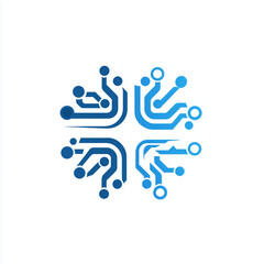 Fototapeta premium Modern Technology Logo Representing Innovation and the Future