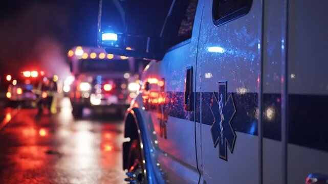 Emergency Ambulance, urgent response and rescue concept