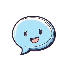 Obraz premium Colorful Chat Bubble Symbol Cartoon Vector