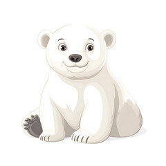 Obraz premium Playful Arctic Bear in Vector Illustration