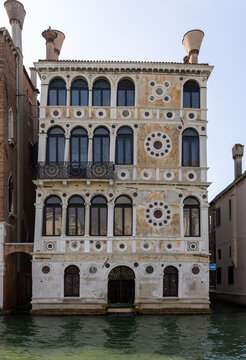 Ca' Dario palace at Grand canal in the Dorsoduro district of Venice, Italy.