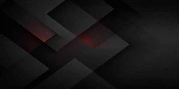 Abstract red background with dark rays features a 3d geometric pattern of futuristic square cubes and light elements for a high tech business wallpaper design