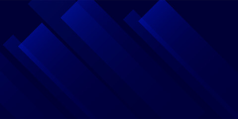 Obraz premium Abstract blue gradient with rectangle shapes background. Dark blue geometric shine and layer elemet digitak modern