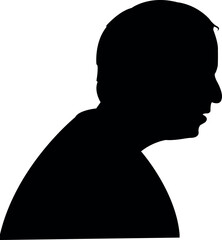a man head silhouette vector