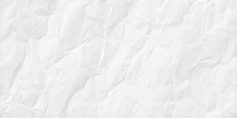 Fototapeta premium White crumpled paper texture background with organic folds and soft shadows for minimalist creative graphic design