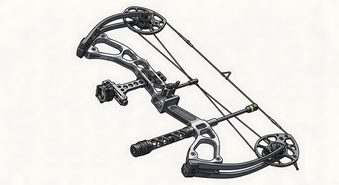 Modern Compound Bow Archery Equipment.