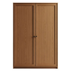 Fototapeta premium Brown wooden double door cabinet
