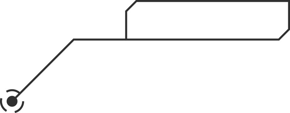 Hologram interface callout. Vr interface style box