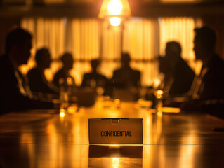 Confidential Business Meeting in Warm Light