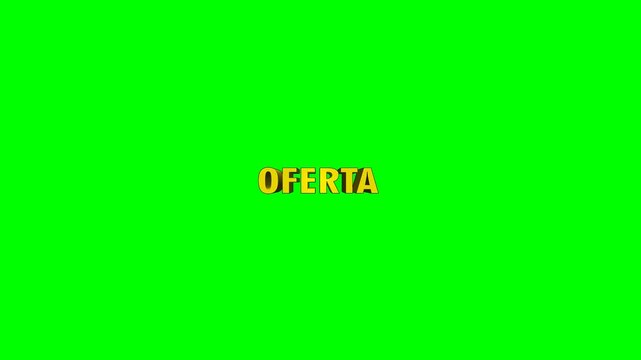 3D effect text, with the word: &ldquo;EXCLUSIVE&rdquo; in Brazilian Portuguese, with Green Background for Chroma Key Effect Editing