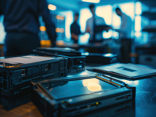 Technology Team Working with Hard Drives