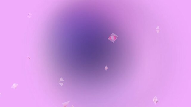 Abstract purple and pink gradient motion background with floating translucent crystal shapes. Soft glowing geometric elements create a modern elegant futuristic visual.