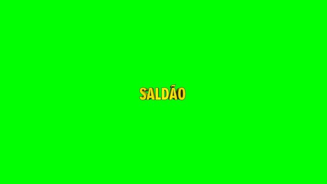 3D effect text, with the word: &ldquo;EXCLUSIVE&rdquo; in Brazilian Portuguese, with Green Background for Chroma Key Effect Editing