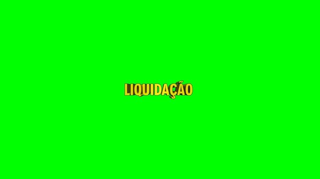 3D effect text, with the word: &ldquo;EXCLUSIVE&rdquo; in Brazilian Portuguese, with Green Background for Chroma Key Effect Editing