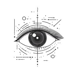 Obraz premium Sleek Eye View Vector Icon Design