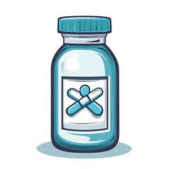 Fototapeta premium Medical Care Flask Vector Isolated Illustration