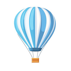 Naklejka premium Blue Hot Air Balloon Icon Design