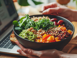Healthy Vegan Buddha Bowl for Lunch