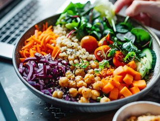 Healthy Colorful Vegan Salad Bowl